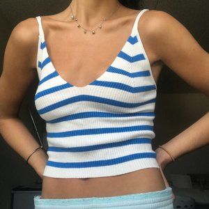 Woven Crop Top from Bershka